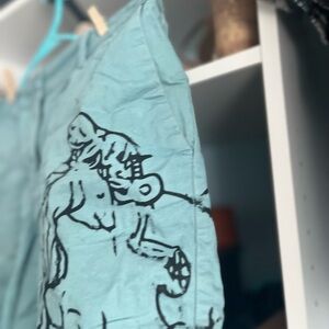 Ann Taylor LOFT custom printed shorts in blue